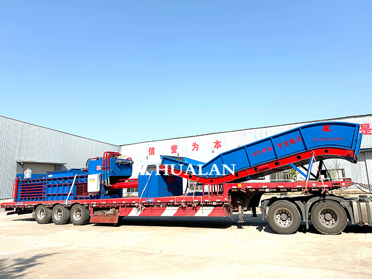 China Horizontal Waste Baler Ready load