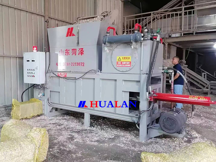 wood chips after bagging baler