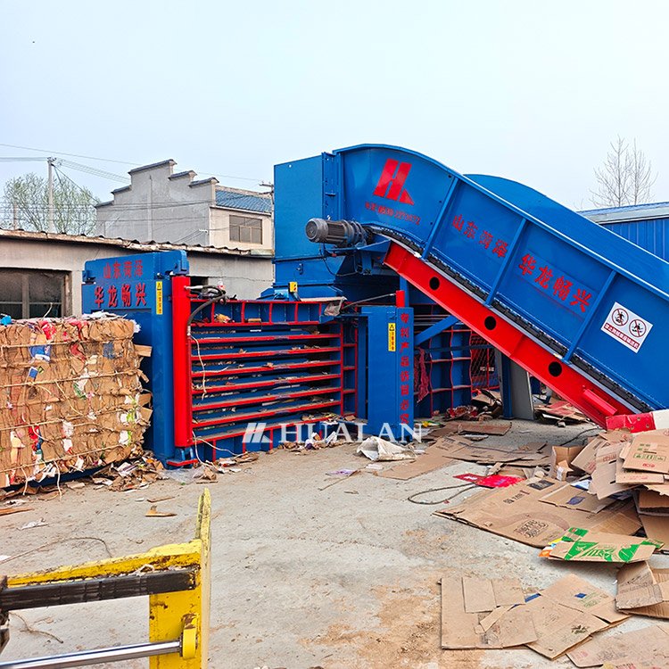 200ton China Carton box baling press paper machine to Thailand